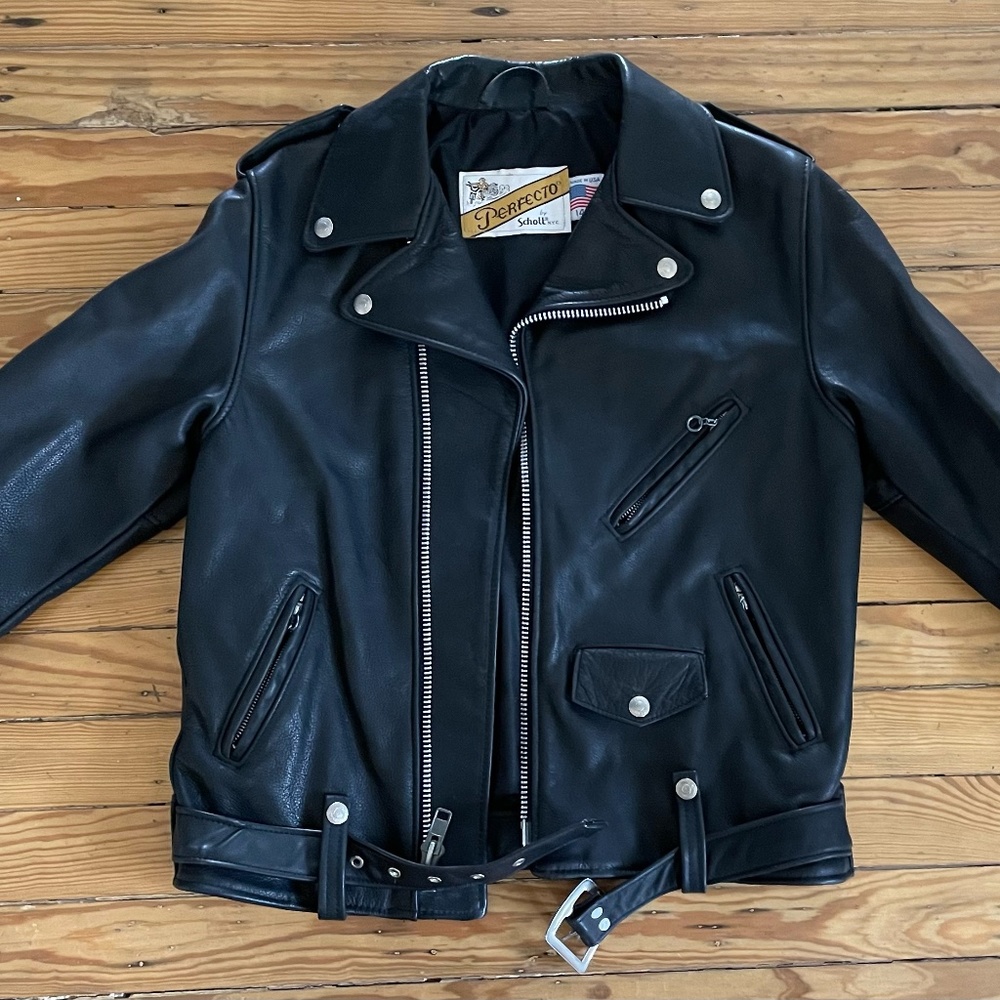 SCHOTT LEATHER IMPERFECTO YOUTH JACKET 14